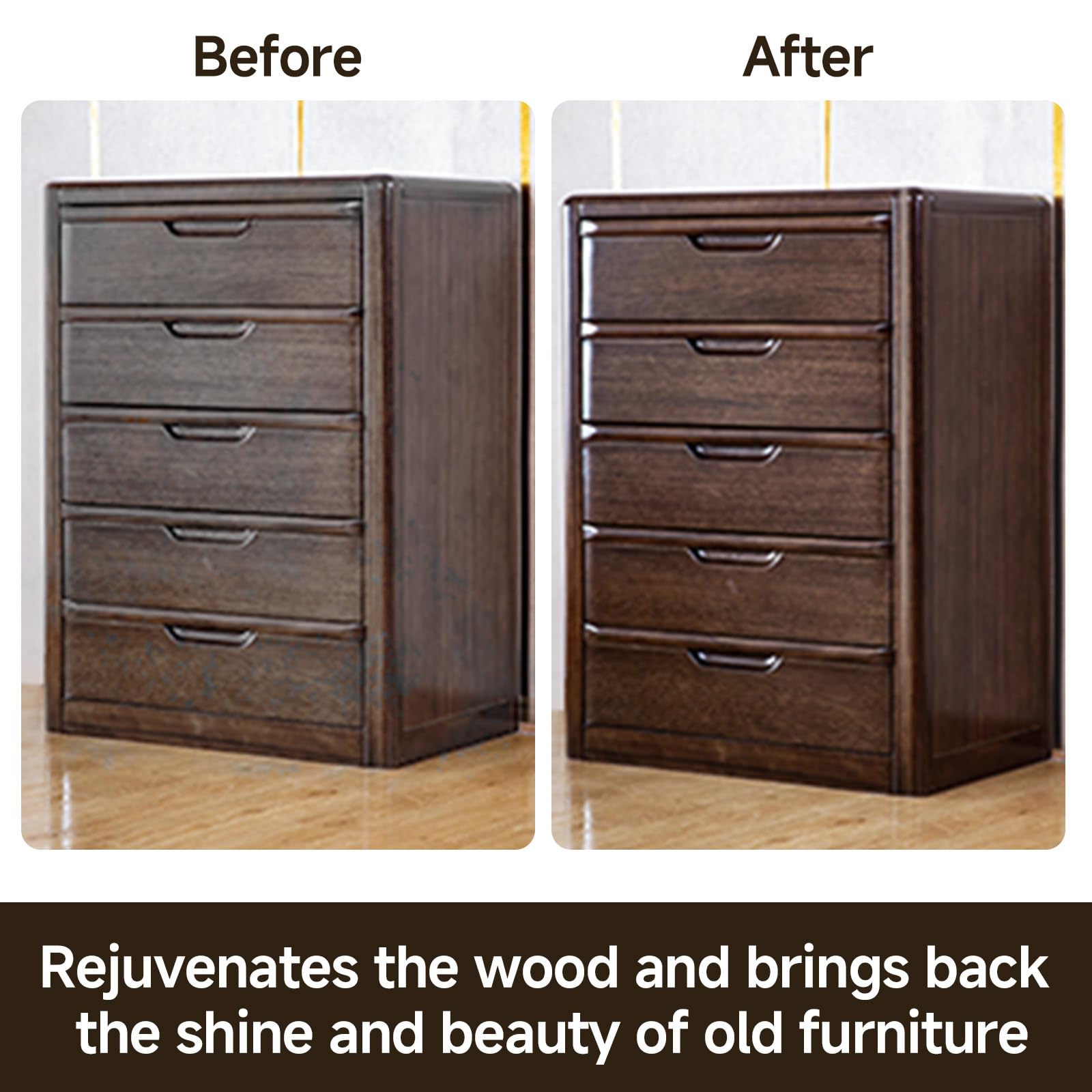 Non-Toxic Wood Wax for Furniture - 100% Natural Chalk Paint Wax for Sealing & Protecting Painted and Raw Wood Surfaces, Wooden Floors & More - Clear Protective Finish, 3.5 Oz (Includes Tools)