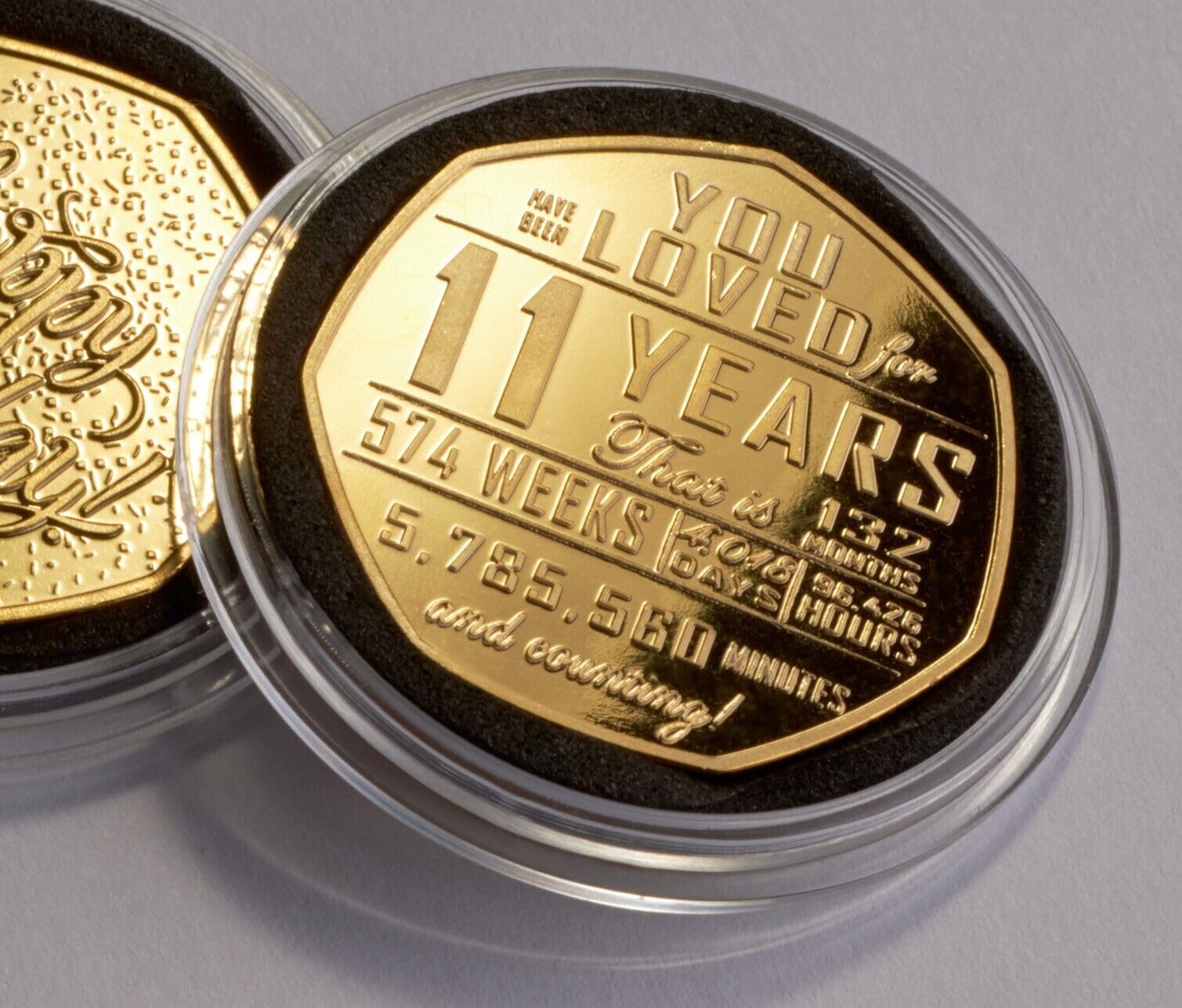 The Commemorative Coin Company Gold 11Th Birthday 24Ct Commemorative In Capsule. Gift/Present. 11 Years Old Son/Daughter/Grandson/Granddaughter