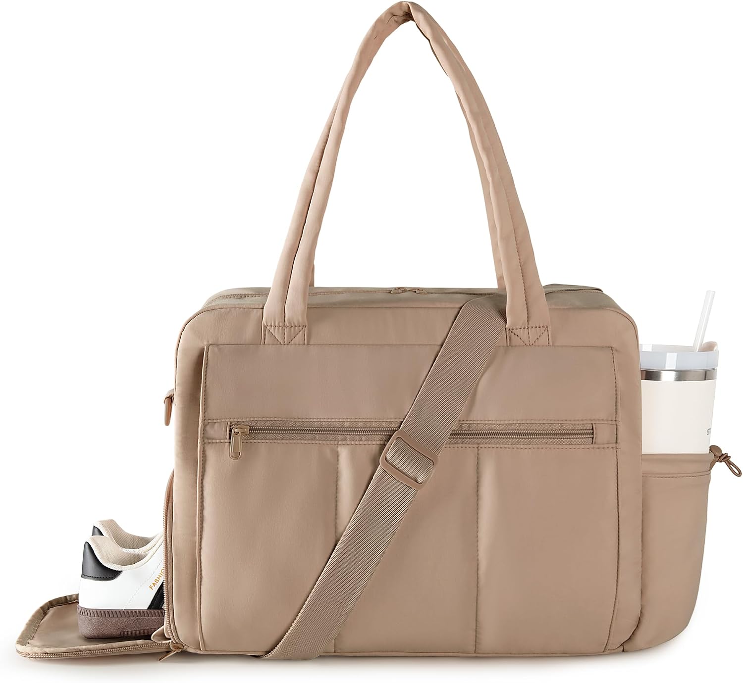 Smasrob Gym Bag for Women with Shoe Compartment, Duffle Bag with Wet Pocket