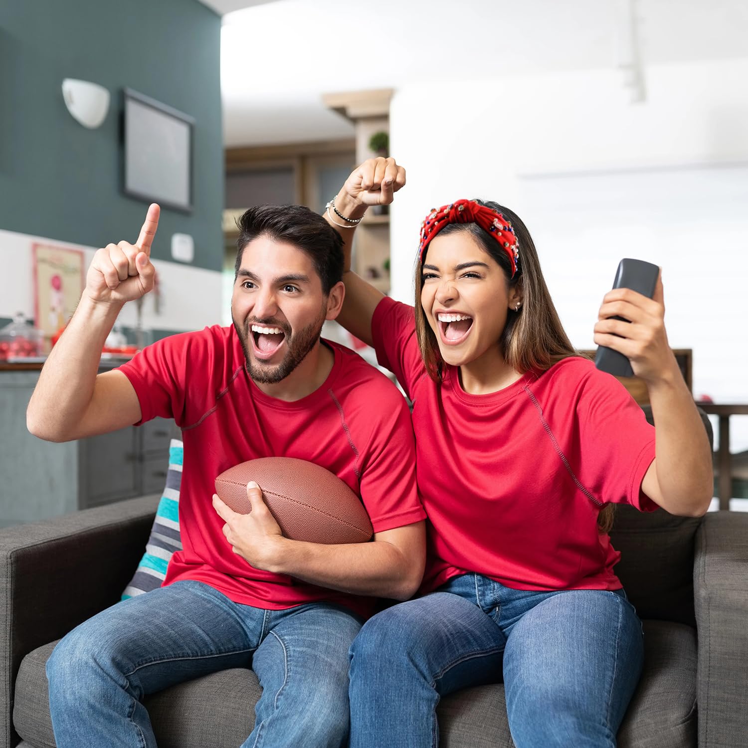 Football Headband for Women, Football Mom Essentials Accessories Pearl Rhinestone Knotted Headband - Image 6