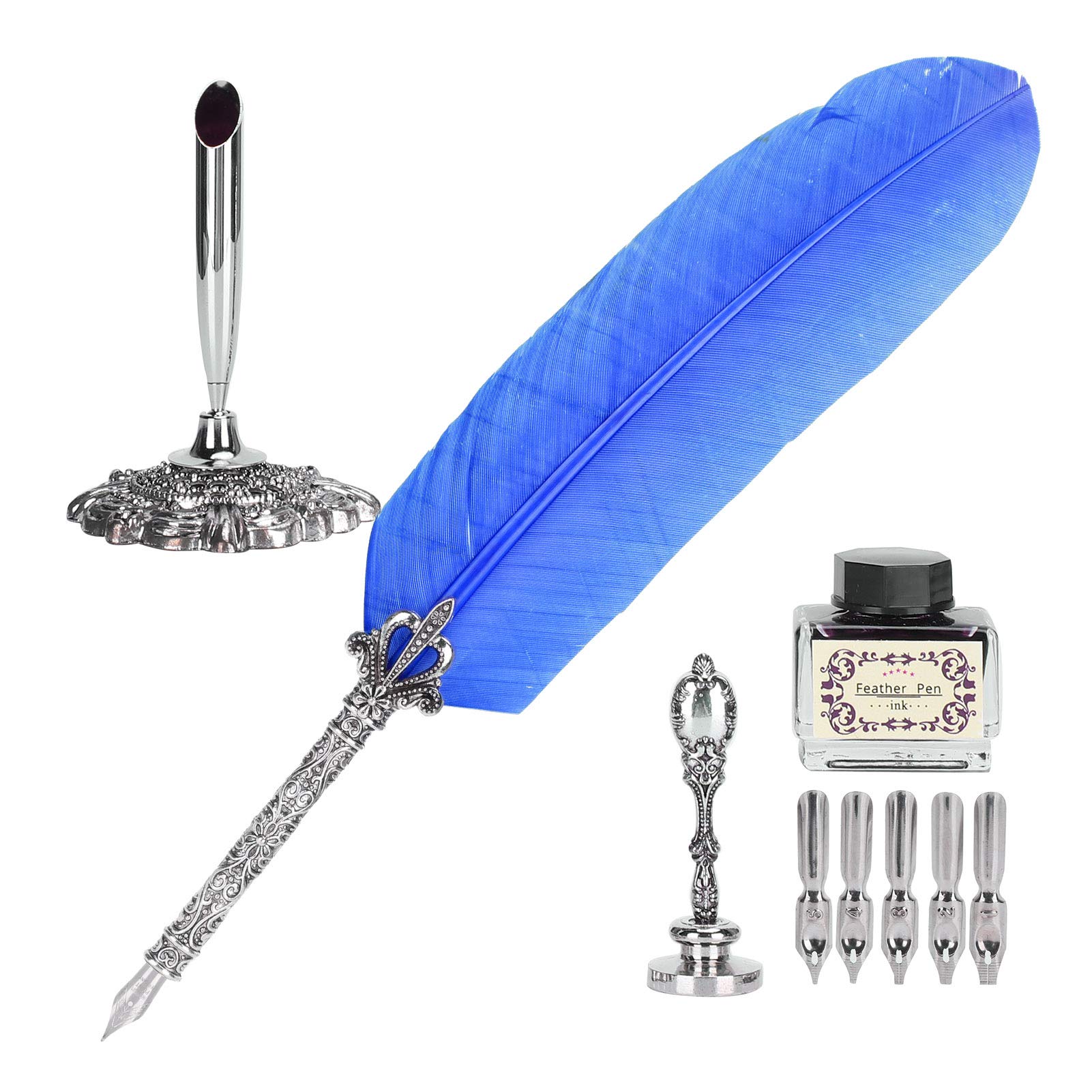 Aifeiter Federkiel & Wachssiegel Set – Kalligraphie-Stift Mit Tinte & Stempel