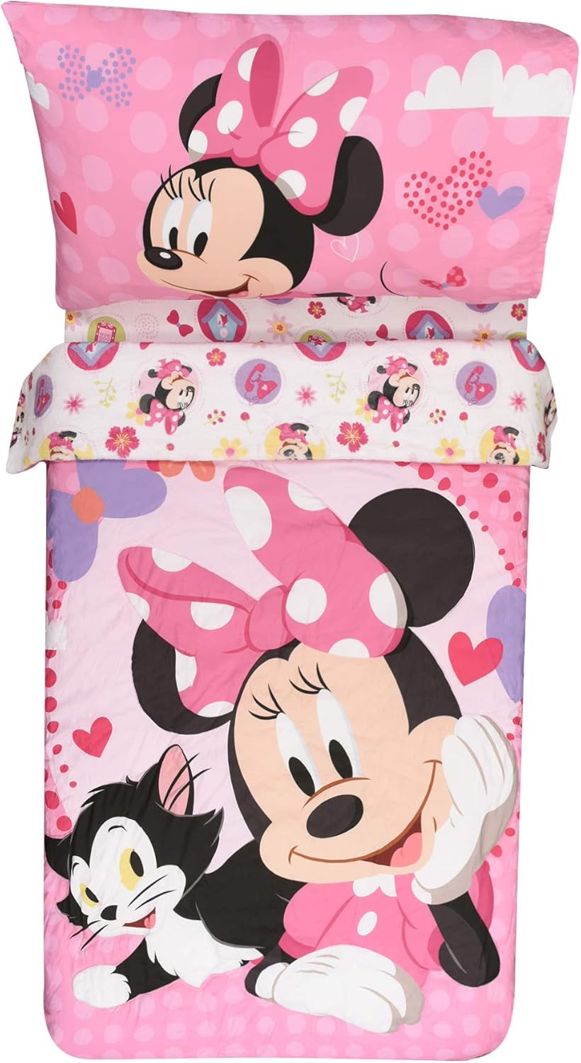 Disney Minnie Mouse 3Piece Toddler Bedding Set, Pink (41537311TDST