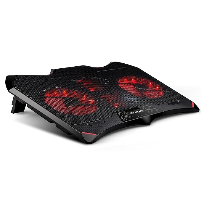 LAPCARE Winner Cooling Pad with 4 Fans Laptop Stand, Black