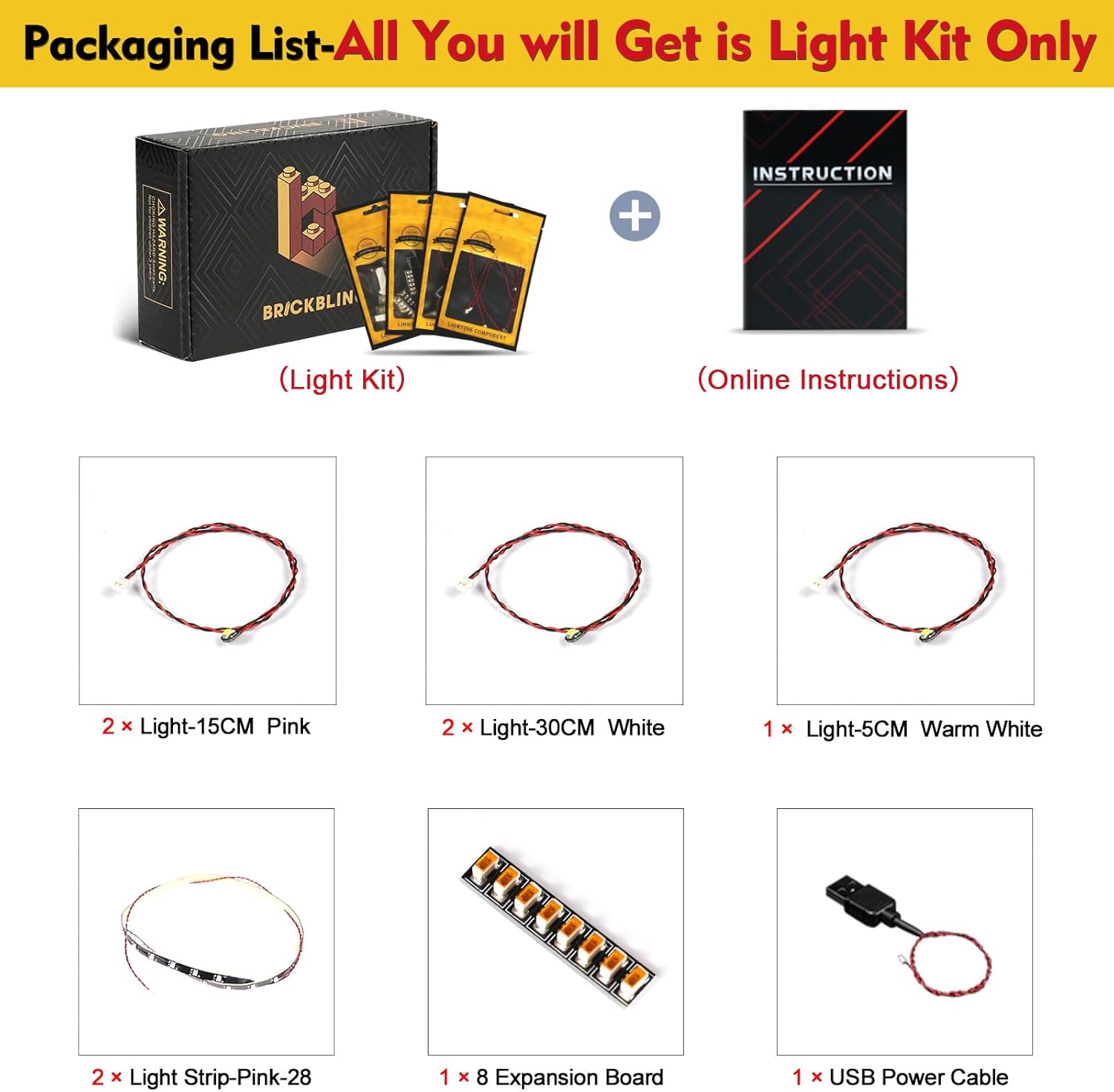 BrickBling LED Light Only, Compatible with Lego Creator 3 in 1 Wild Animals: Pink Flamingo 31170-Not Come with Model