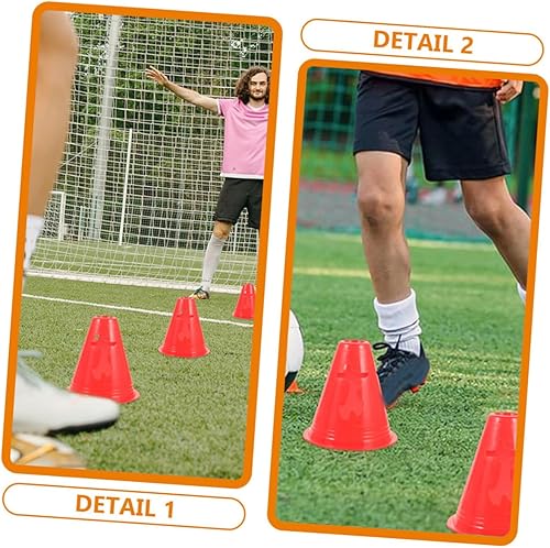 Miniatura 7 de 20Pcs Sports Training Cones High PE Agility Markers for Soccer Football Basketball Roller Skating Practice Flat Base for Stable Outdoor Indoor Drills