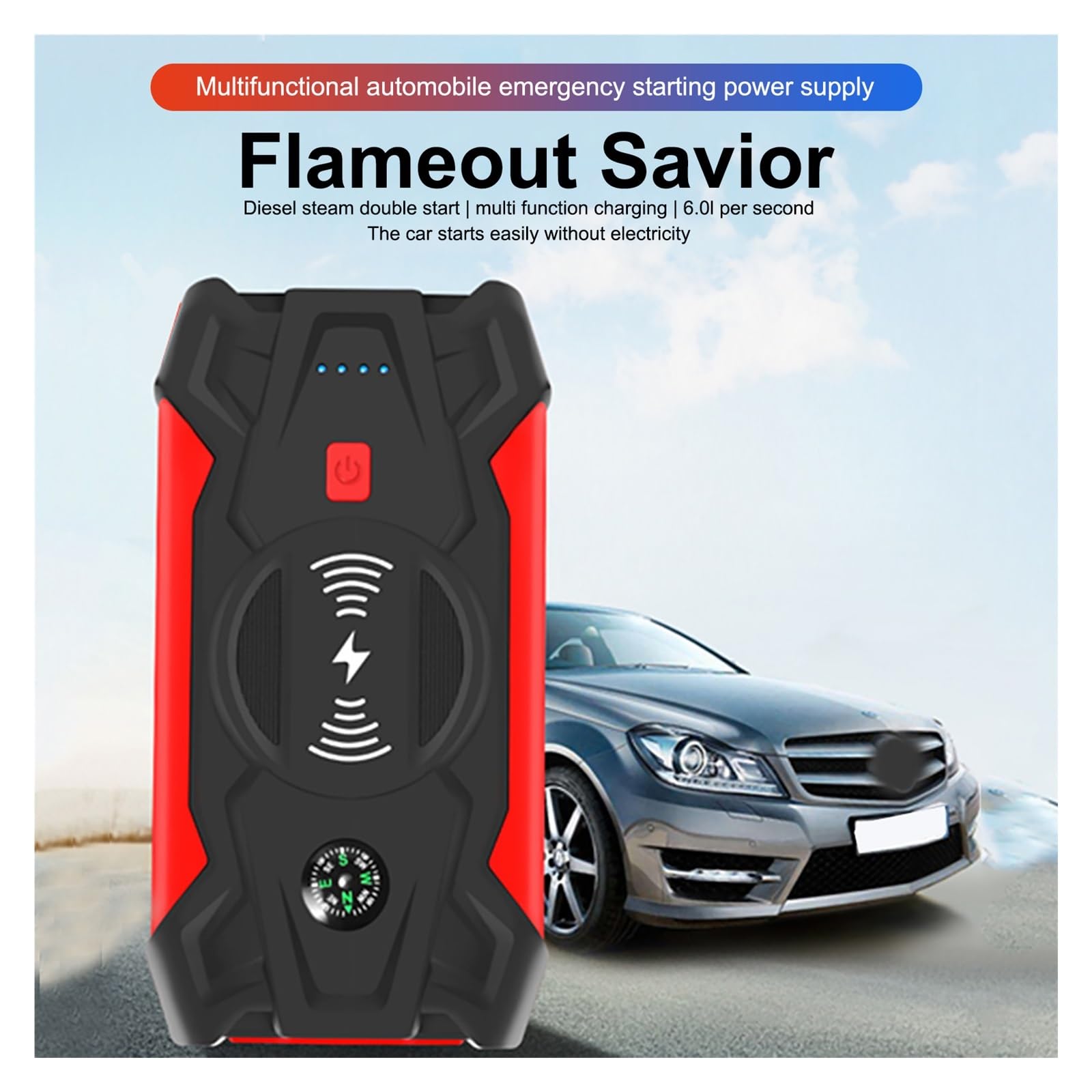 Bezprzewodowy 800A 12v Akumulator Samochodowy Urządzenie Do Awaryjnego Uruchamiania Power Bank Awaryjny Wzmacniacz Auto Przenośne Rozruchowe Ładowarka Samochodów Wydajne Szybkie ładowanie