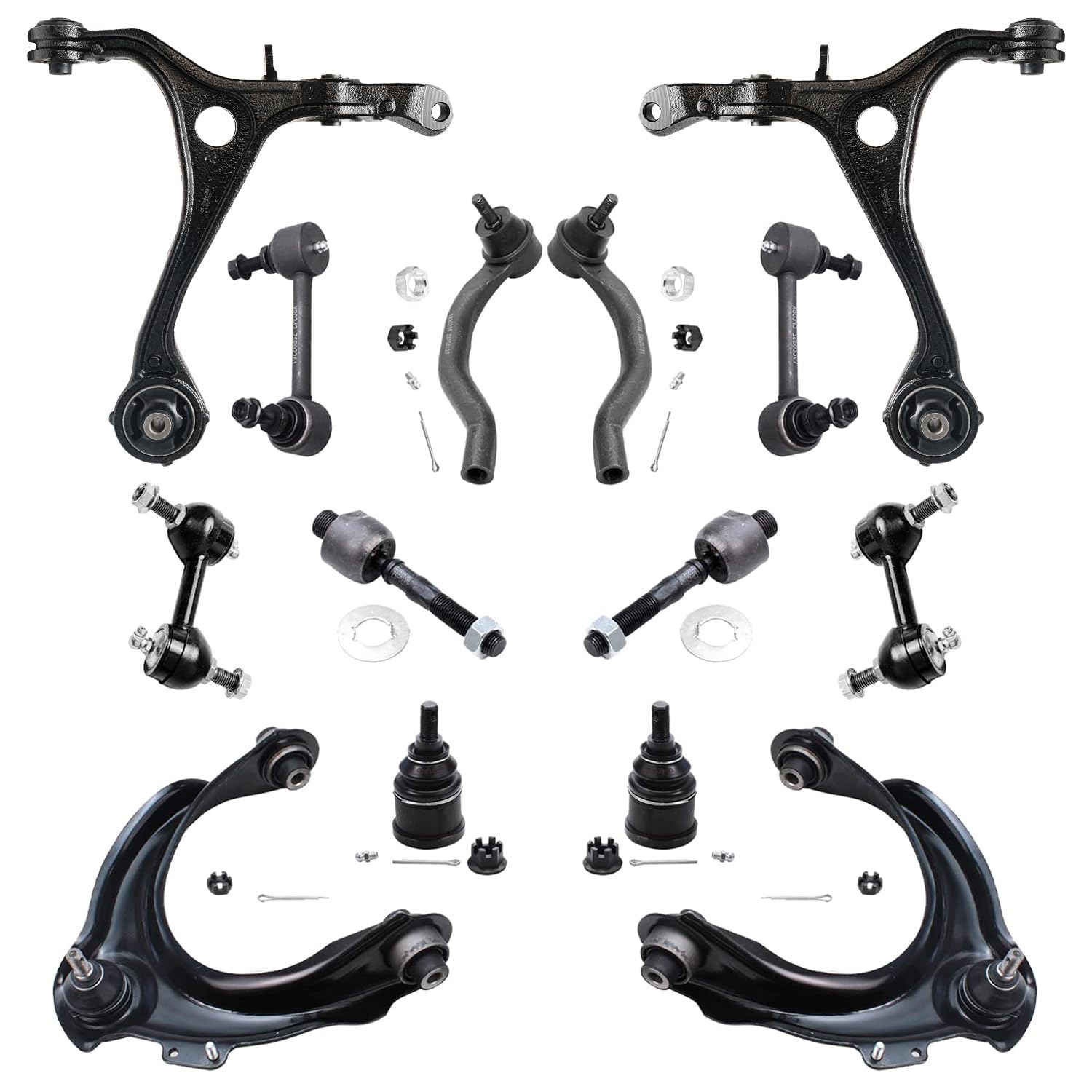 Detroit Axle - 14pc Front End Control Arms Kit for 04-08 Acura TSX, 03-07