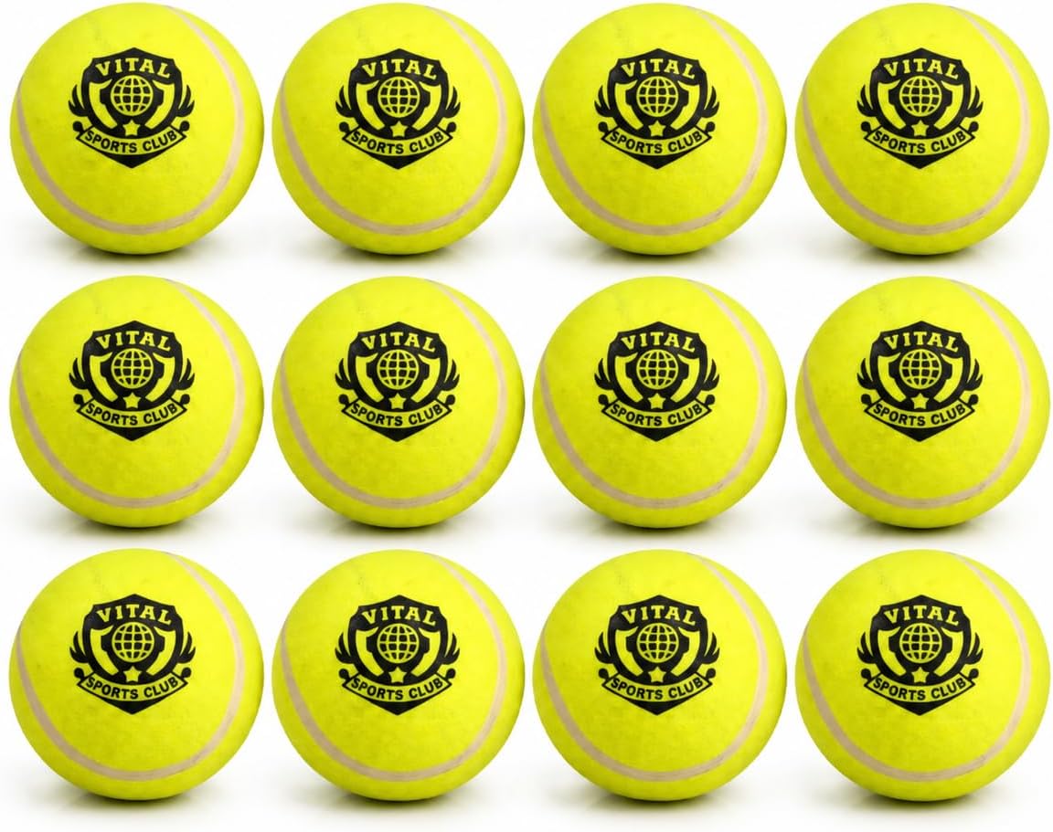 Durable Green Pack of 6 Tennis Ball for Practice and Training | Lightweight Tennis Ball for Adults, Professionals | Perfect for Indoor Outdoor Sports