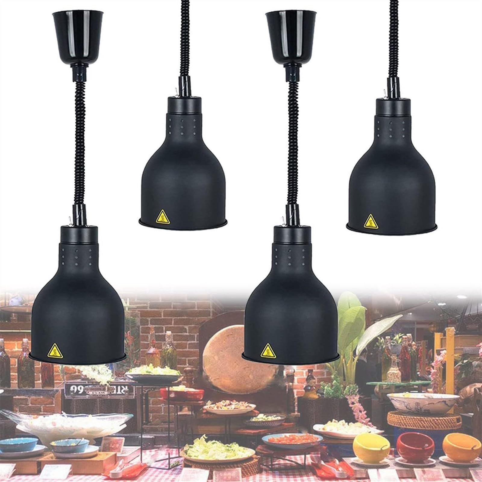 Lampada riscaldante commerciale per appendere cibi, Lampada riscaldante per ristoranti, Lampada riscaldante per alimenti, Lampada riscaldante commerciale per alimenti caldi, Lampada riscaldante a in
