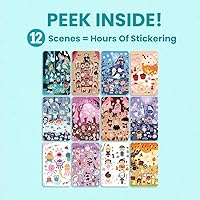 Vista 5 de CUPKIN - Libro de actividades de noche de Halloween para niños, innovador, para colorear lado a lado, adhesivos para niños, encuadernación espiral