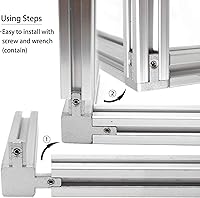 Vista 6 de 8 unids 2020 extrusión de aluminio ranura T soporte de esquina serie 20 hardware extruido 3 vías Tri conector con tornillo de ajuste para 20/20 2040