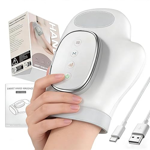 Hand Massagers, 3 Heat Settings & 5 Compression Levels Smart
