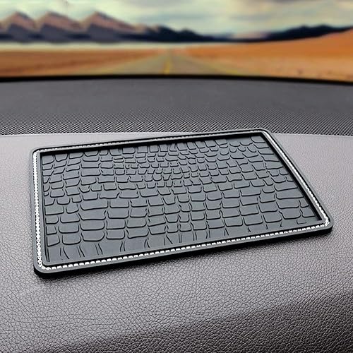Miniatura 4 de Zcargel - Alfombrilla antideslizante para tablero de instrumentos de automóvil, alfombrilla cuadrada universal de agarre antideslizante para lentes