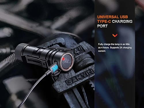 Miniatura 6 de Fenix HM71R - Linterna frontal de 2700 lúmenes con funda de transporte para faros APB-20, luz de foco recargable, luz de inundación, linterna de