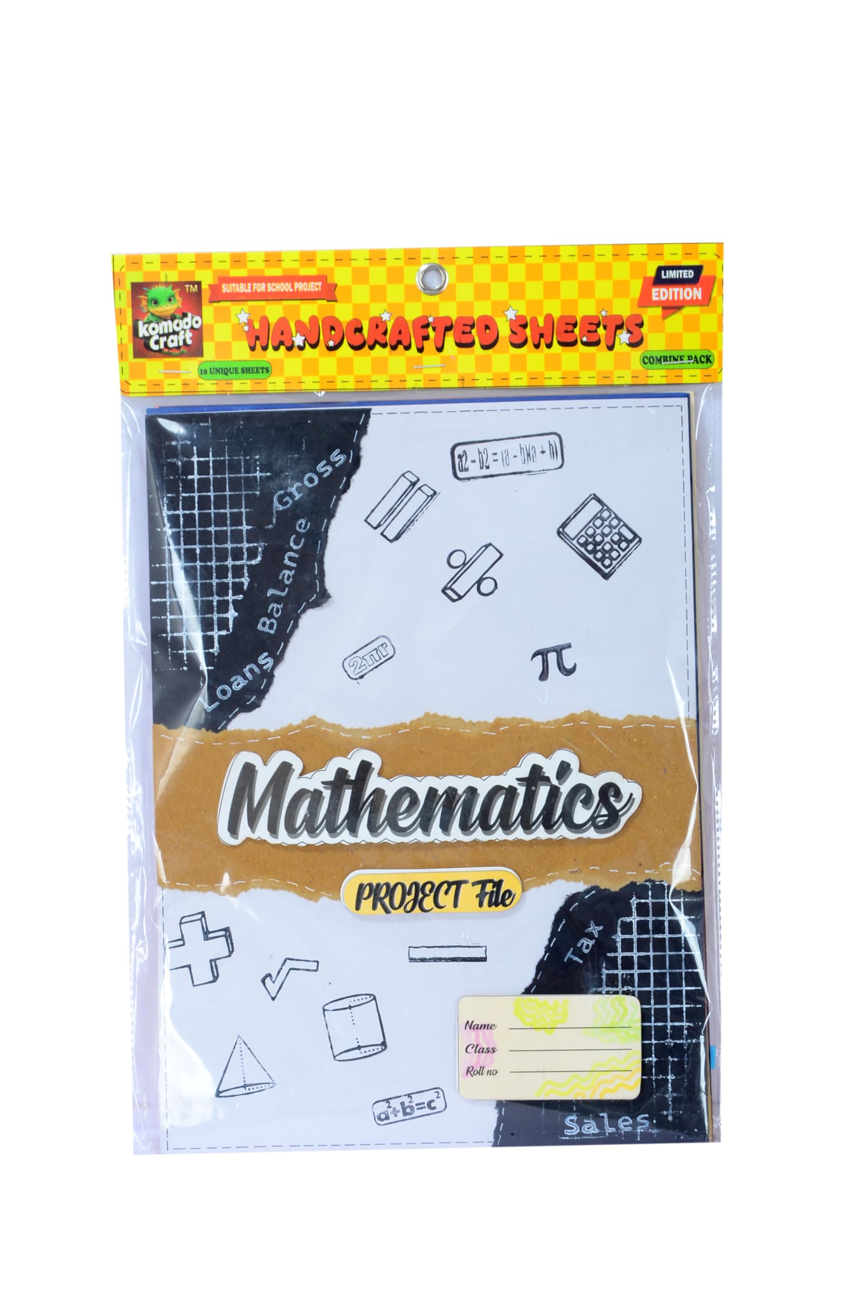KOMODO Handcrafted Project Sheets/Mathematics / A4 Size Sheets / 180 GSM/Pack For 10 Sheets/Ideal For School Project, Stationery/Students-image-27