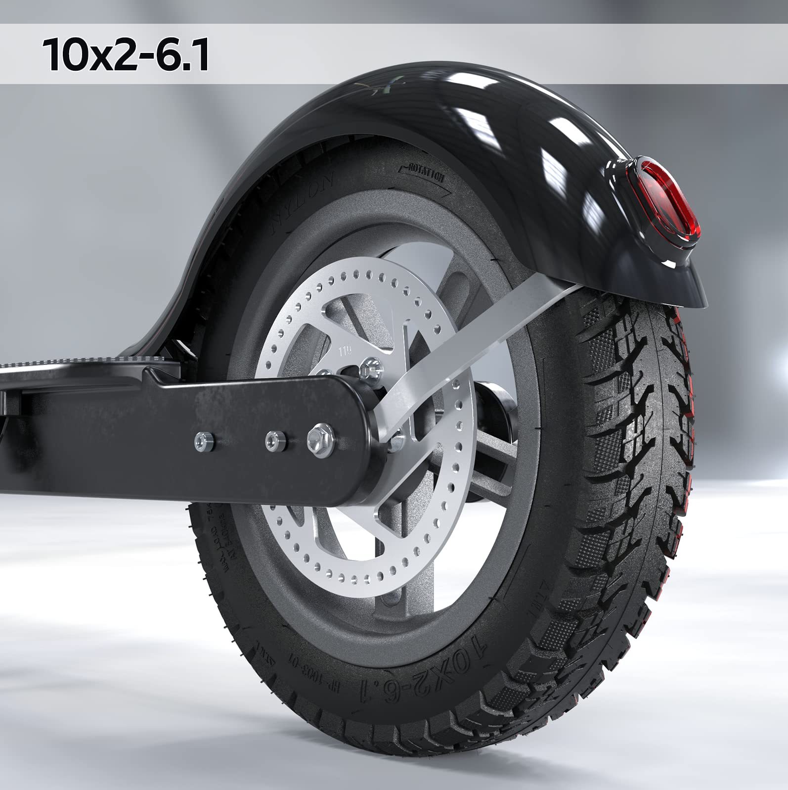 1PZ ST1-X02 Rueda de 10x2-6.1 para 10 pulgadas Patinete Eléctrico Xiaomi M365 / Pro/Pro 2 / 1s / Lite, Neumático Tubeless Cubierta para patinete xiaomi