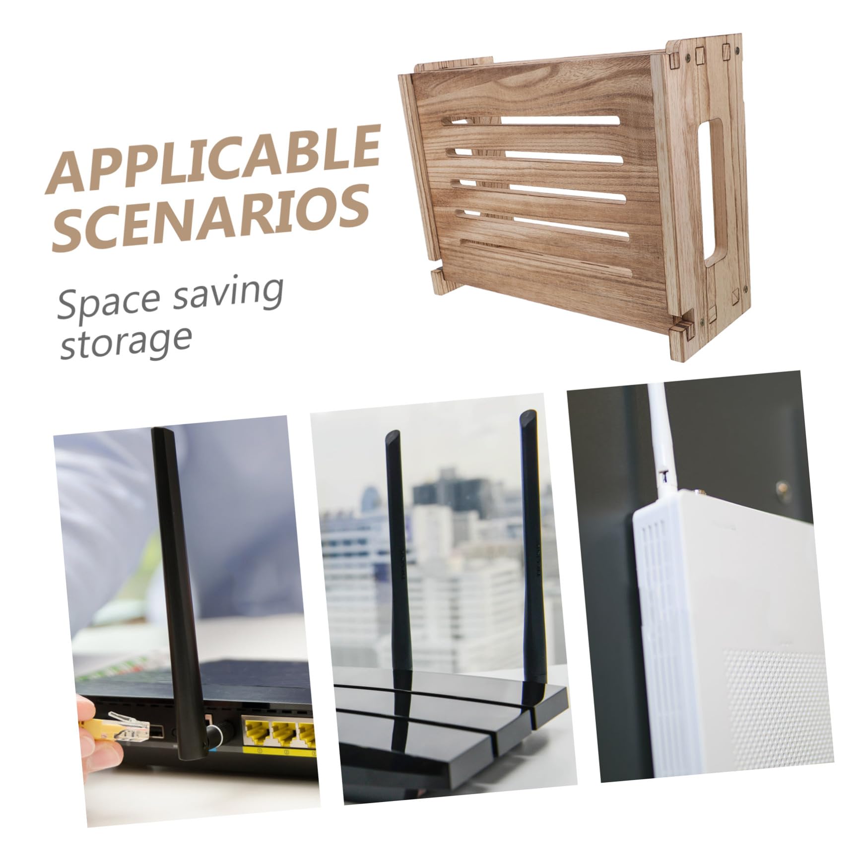 Ciieeo Wandmontierte Kabelabdeckung Router für Modem Aufbewahrungsbox mit Platzsparender Lagerung für Wohnzimmer und Homeoffice