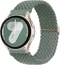 Pulseiras de relógio trançadas elásticas de 20 mm e 22 mm para Samsung Galaxy Watch 7/6/5/4/FE de 40 mm e 44 mm/Watch 6e 4 Classic de 42 mm, 46 mm, 43 mm e 47 mm/5 Pro 45 mm/3 41 mm/Active 2, pulseira