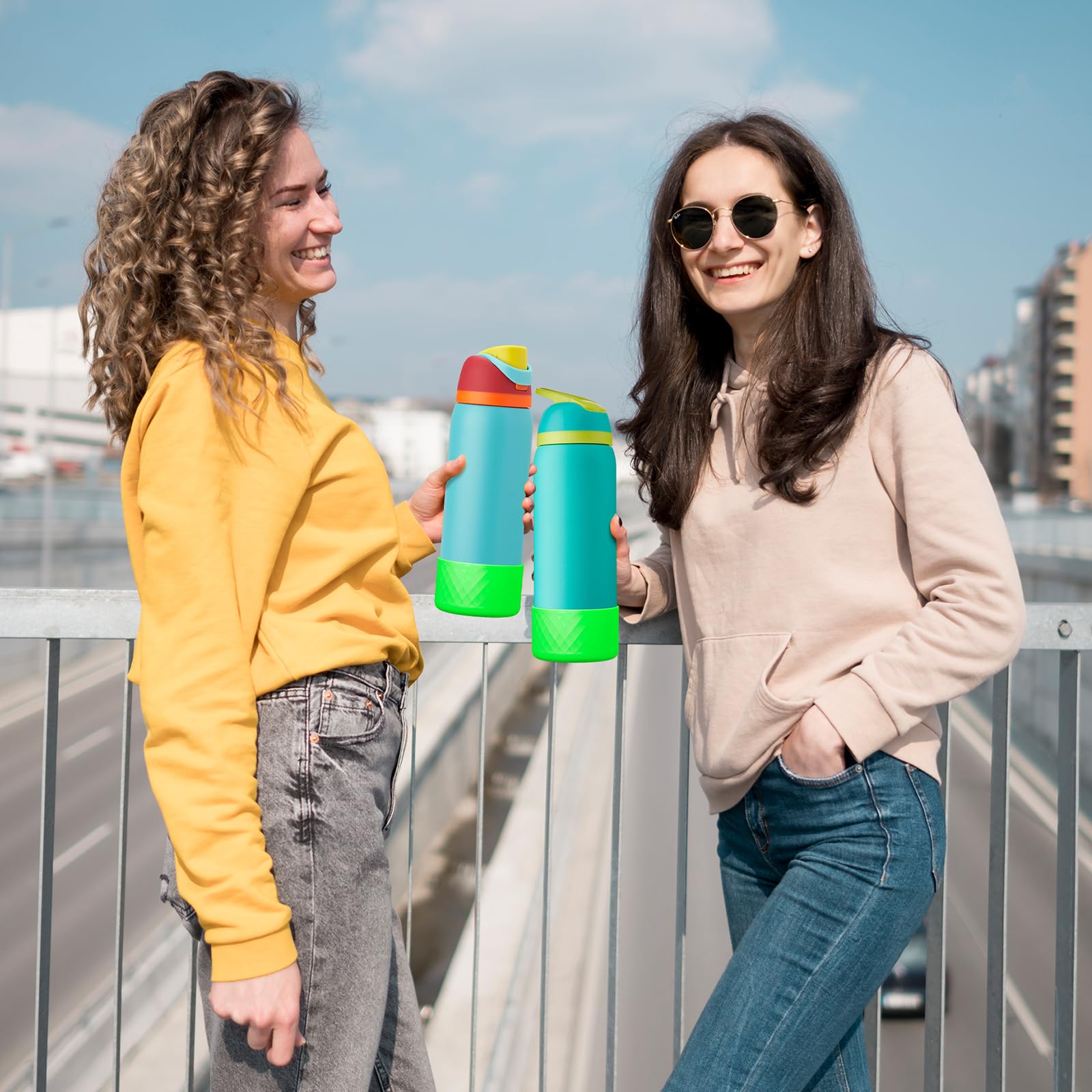 Yoelike Silicone Boot For Owala 32 Oz Water Bottle - Anti-Slip Protective Sleeve For FreeSip/Twist/Flip, Bottom Cover