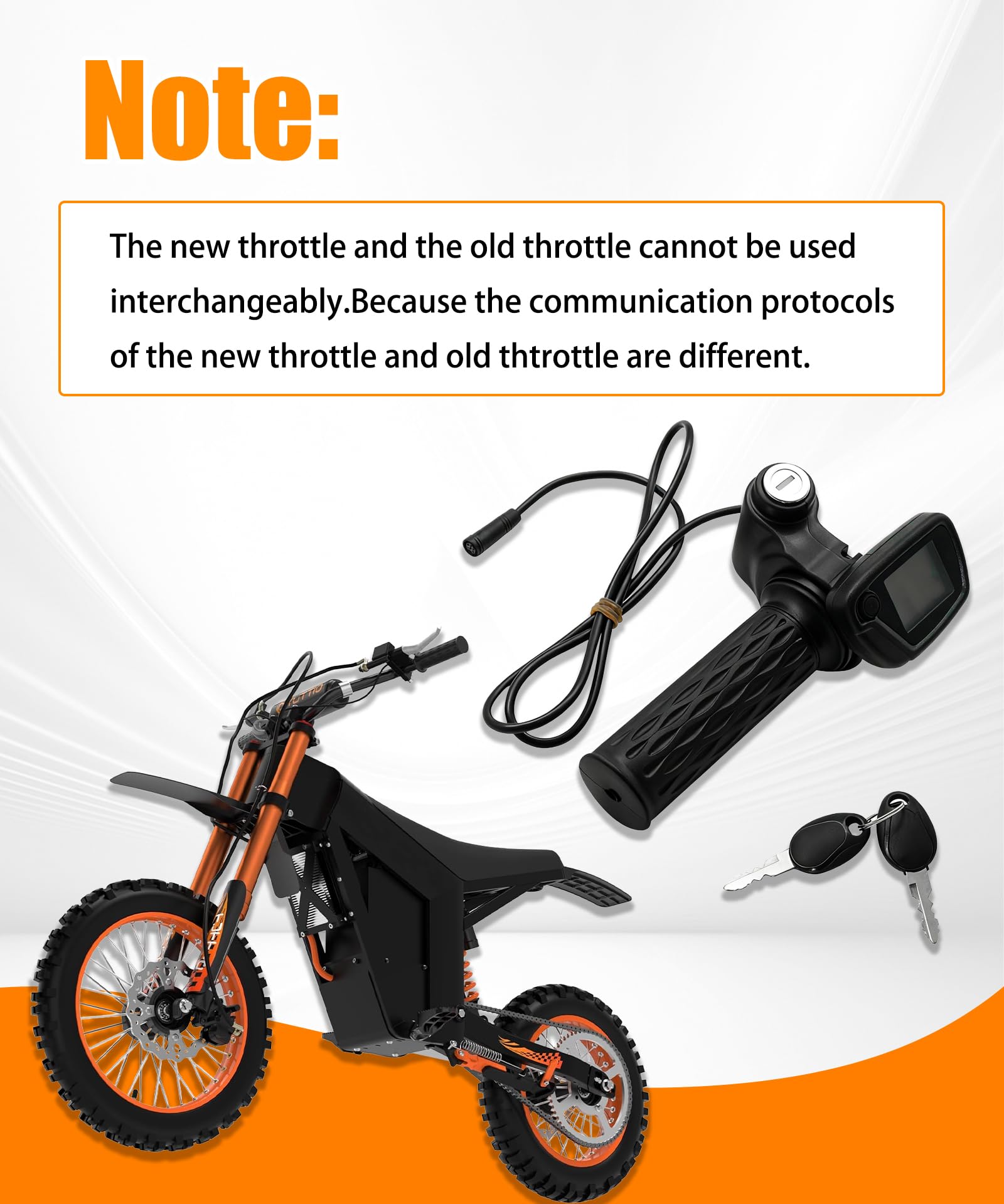 Poignées d'accélérateur pour vélo électrique 48 V avec écran LCD compatible avec Tuttio Soleil 01.