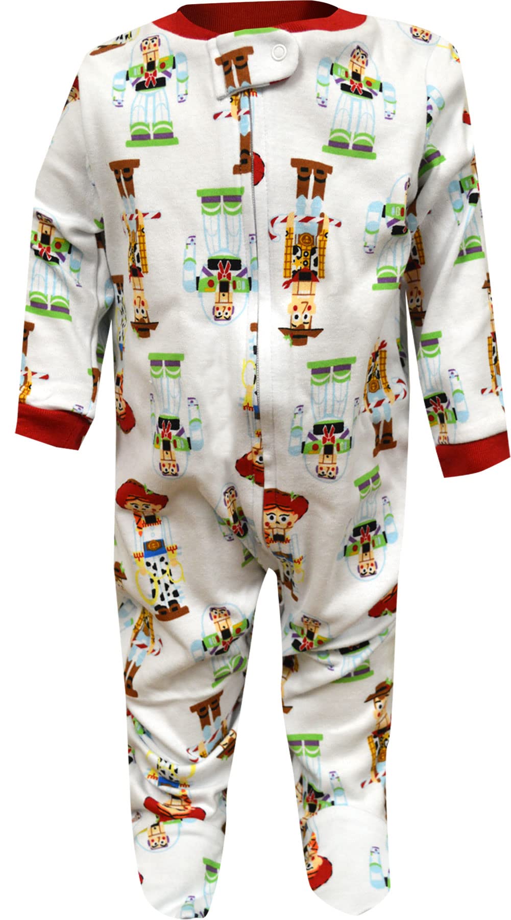 AMERICAN MARKETING ENTERPRISES Boys Toy Story Buzz Woody Jessie Christmas Nutcracker Infant Pajama (0-3 Months)