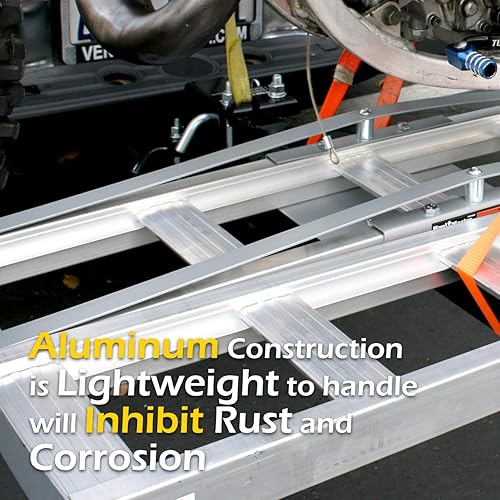 Miniatura 7 de MaxxHaul 50711 Portabicicletas de aluminio – Soporte para bicicleta de cross con rampa de carga, capacidad de 400 libras, se adapta a receptor de