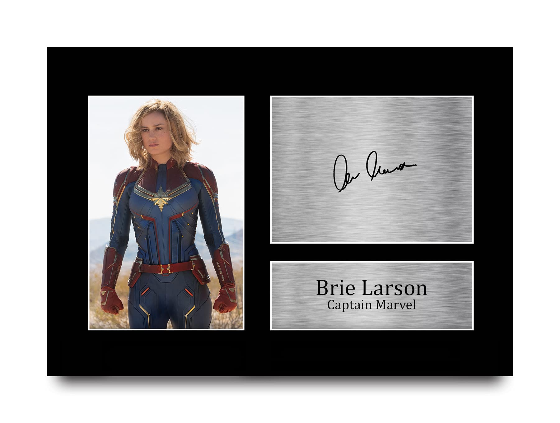 HWC Trading Brie Larson Gift Signed A4 Printed Autograph Captain Marvel The Avengers Gifts Print Photo Picture Display