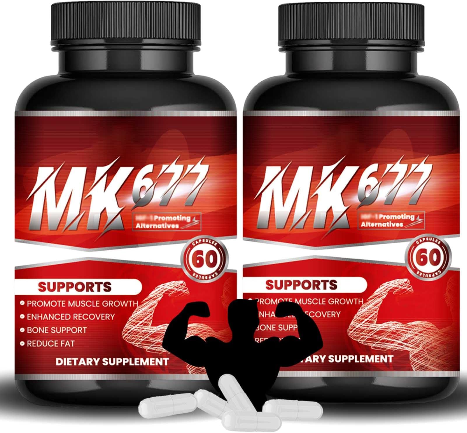 2Pcs 𝐌𝐊677-60 Capsules, 𝐌𝐊 677 Recovery Muscles, Boosts Energy, 𝐈𝐛𝐮𝐭𝐚𝐦𝐨𝐫𝐞𝐧 𝐌𝐊 677 for Women and Men