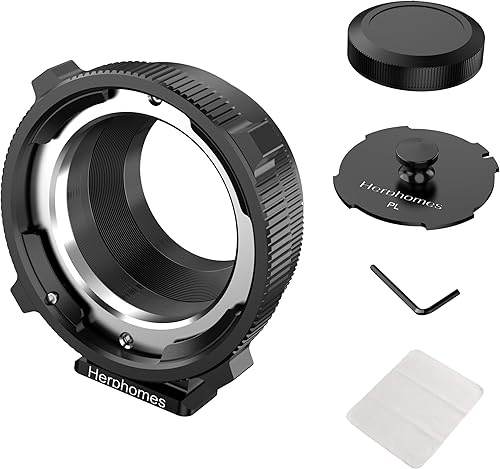 Miniatura 2 de PL-EOS R Adaptador de montaje de lente para cámaras PL a Canon EFR: cámaras EOS R, RF, R5, R6, R7, etc., con dos soportes de cobre, una tapa trasera