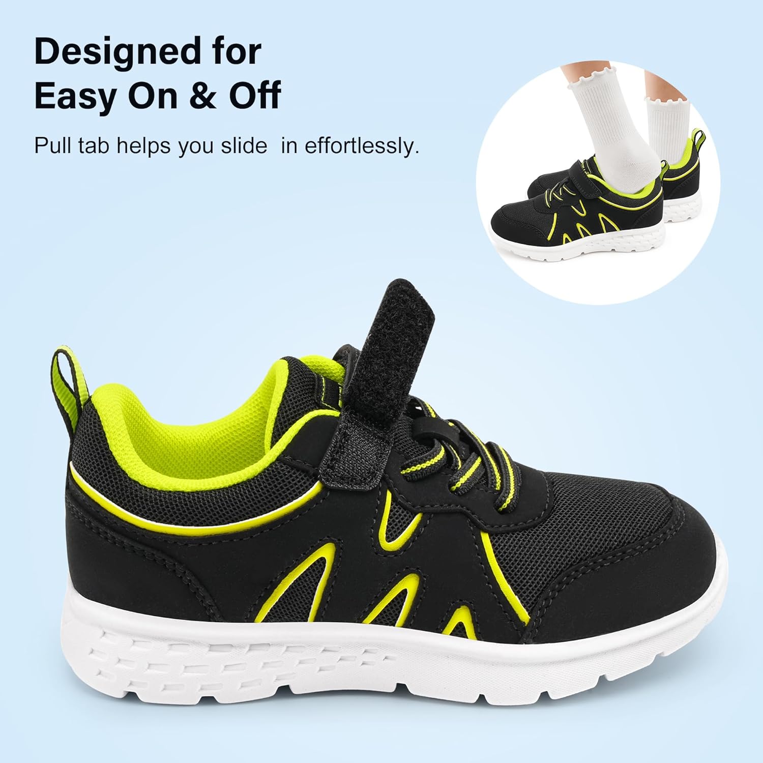 Stelle Kids Sneakers Girls Tennis Shoes Non-Slip Lightweight Breathable Athletic Sports Running Shoes - Image 5