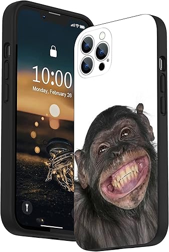 Funda compatible con iPhone 14 Pro, divertida funda de mono de TPU suave, funda de protección de cuerpo completo, regalo para mujeres y hombres