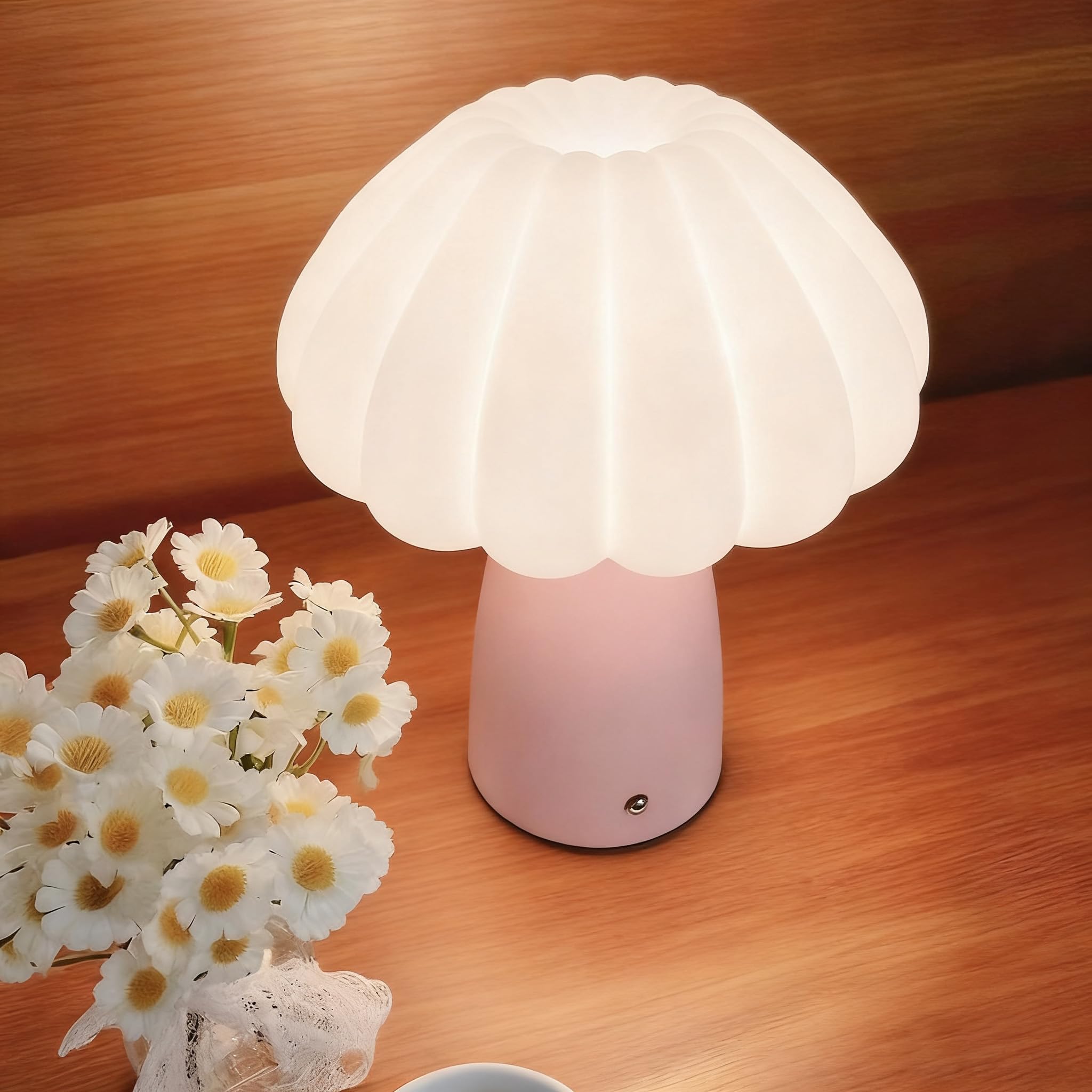 Maimeili Wireless LED Creative Table Lamp Rechargeable Battery Operated Portable Light Dimming Cute Model Design for Restaurant Bedroom Patio Studio Item for Christmas Birthday Easter