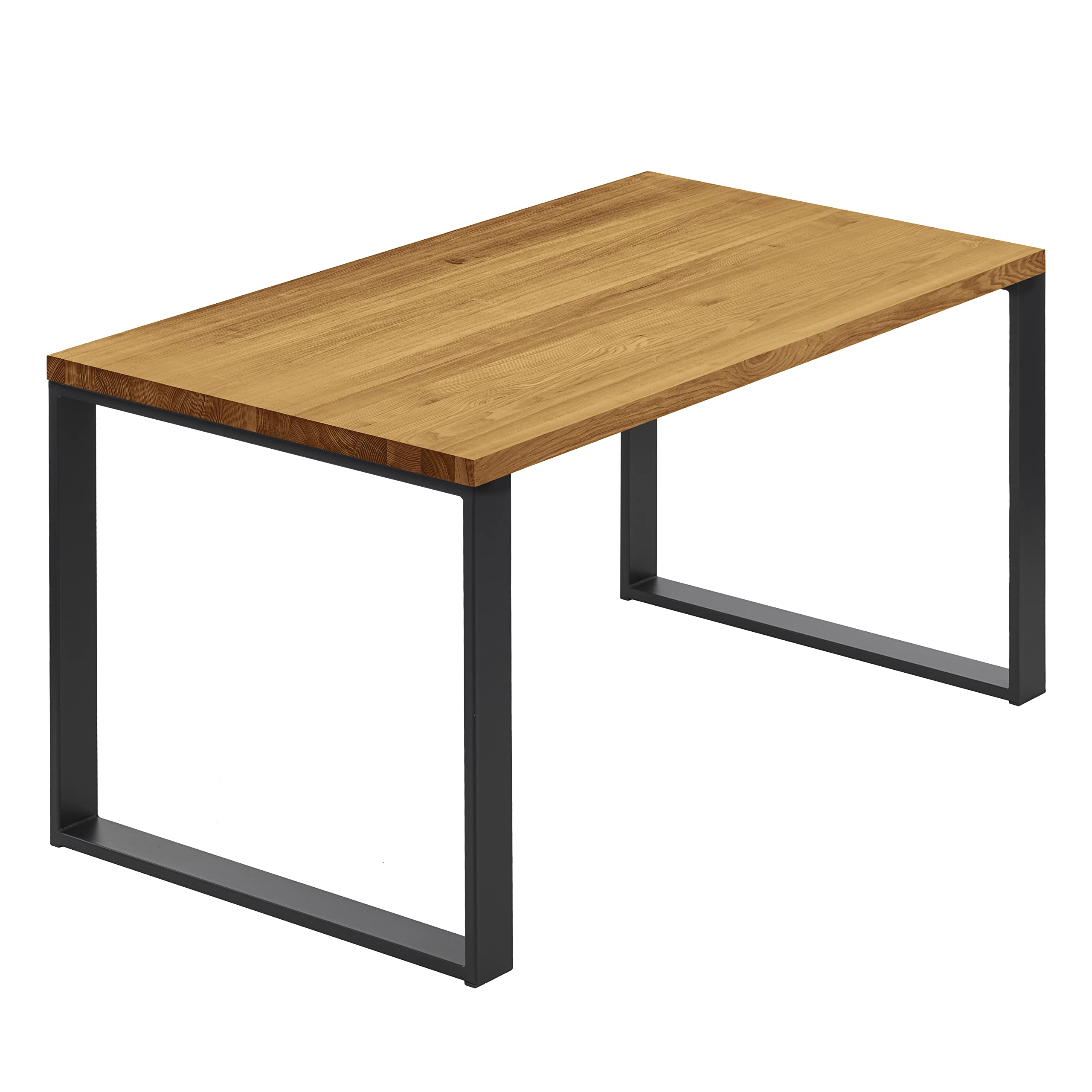 LAMO Manufaktur Modern Rustikal/Schwarz Massivholz Esstisch LCG-01-A-003-9005M
