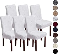 Vista 12 de Fundas para sillas de comedor, fundas para sillas de comedor, fundas elásticas para sillas Parsons, para comedor, cocina, funda protectora
