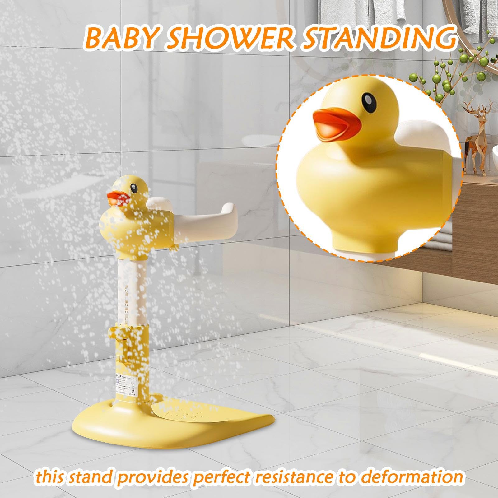 Soporte para ducha de bebé | Soporte de pie para el baño de los bebés – de | baño antideslizante ajustable en altura para bebé de 6 a 24 meses