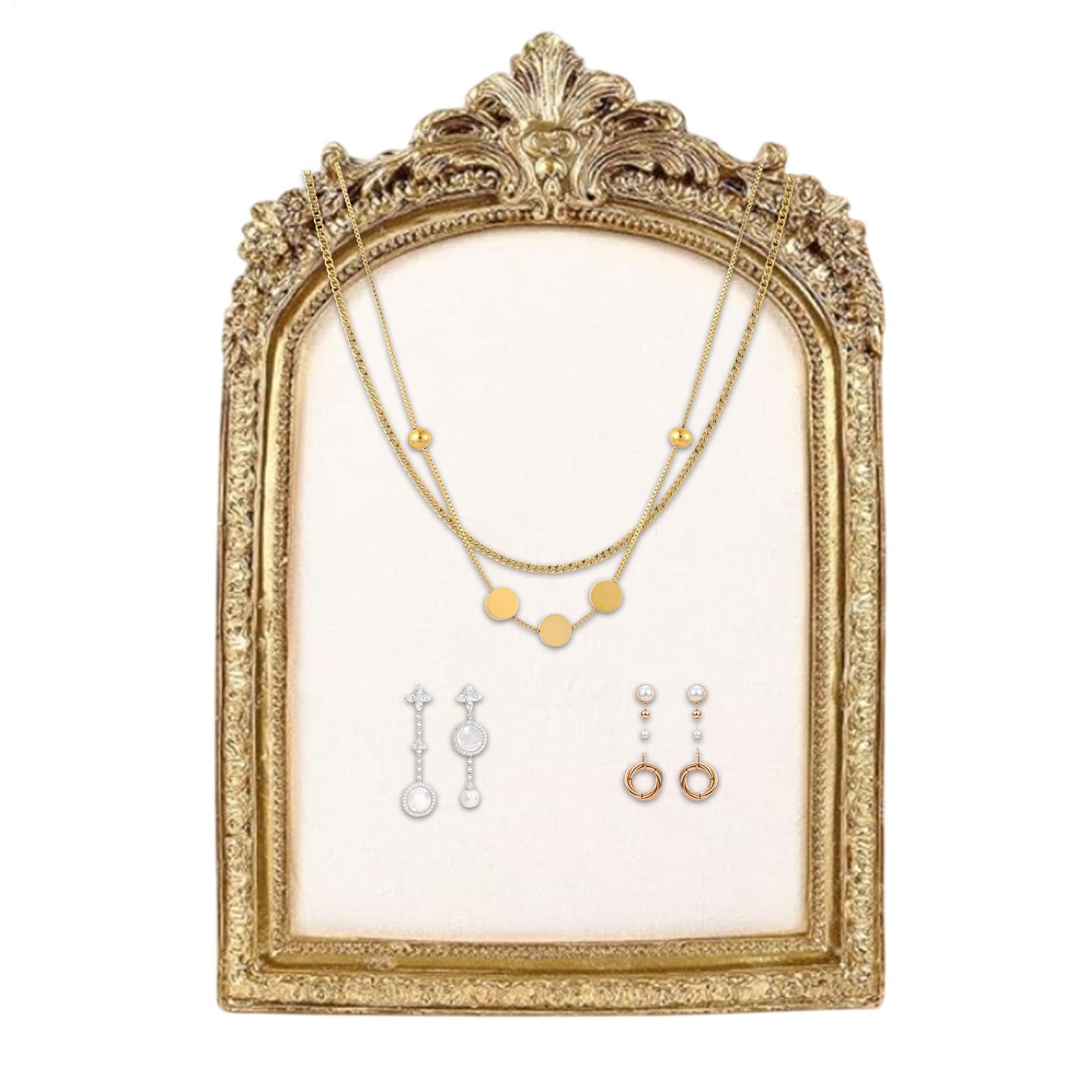 Plateau à bijoux vintage élégant pour sublimer votre coiffeuse et ranger vos colliers