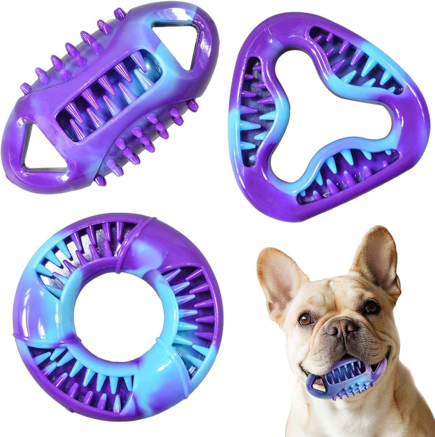 3PCS Puppy Teething Toys for Puppies & Small Adult Dog Up to 25 lbs
