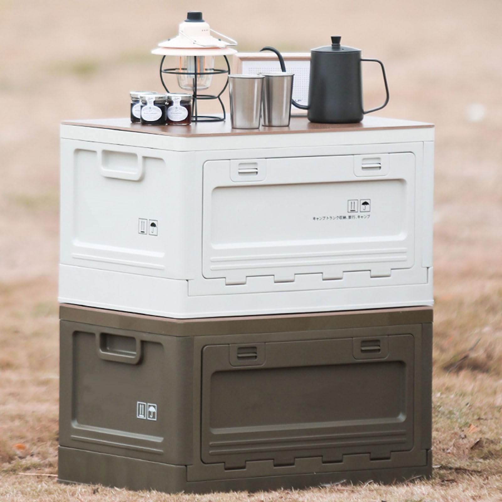 Camping Aufbewahrungsbox Auto Klapp Lebensmittel Box ABS Große Kapazität Lagerung Fall Reise Camping Ausrüstung Geschirr