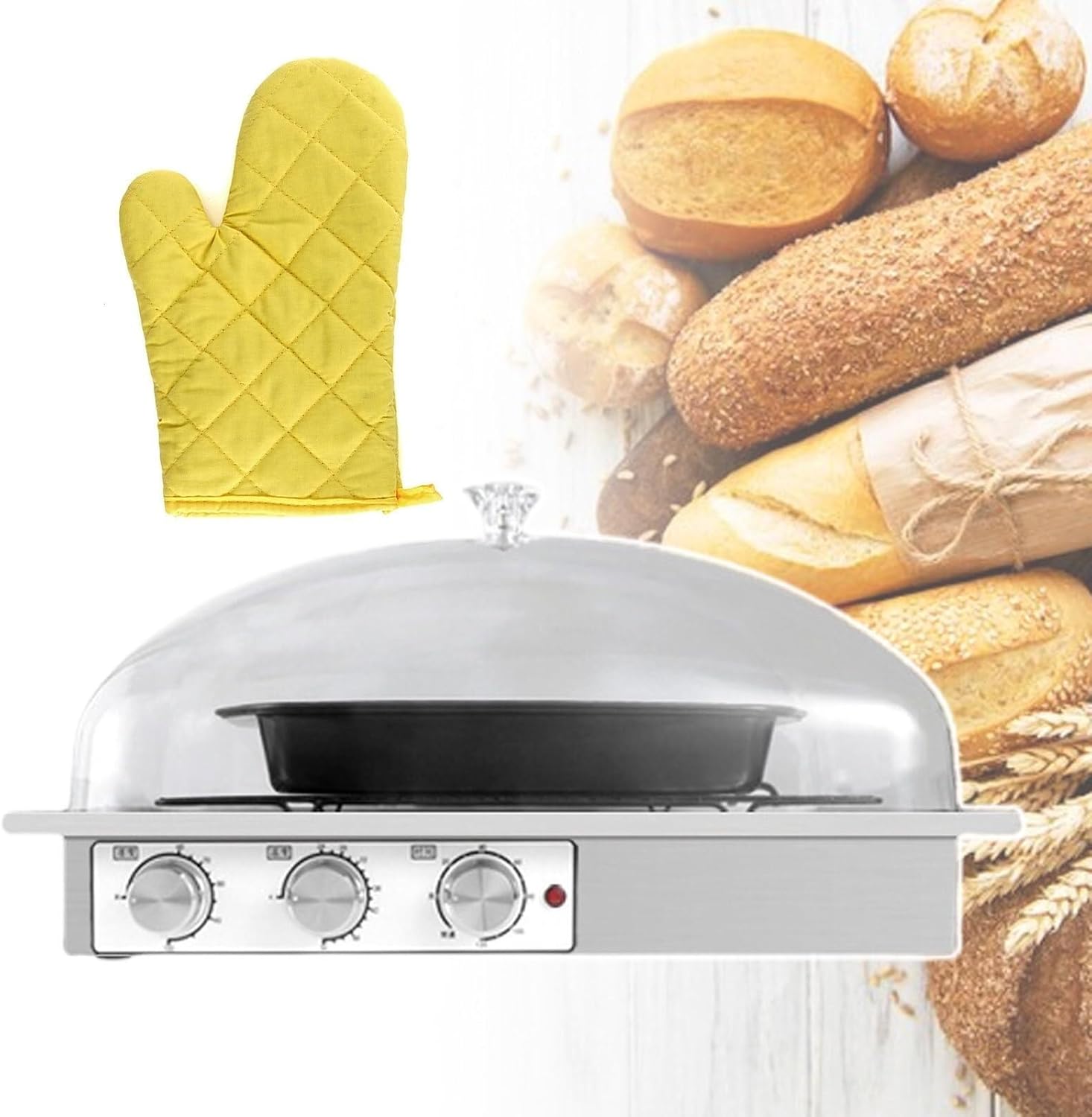 Visual Dough proofing Box, Electric Baking Fermentation Machine, can Work continuously, 0-120 Minutes Timer, 60~100% Humidity controllable(220v,02)