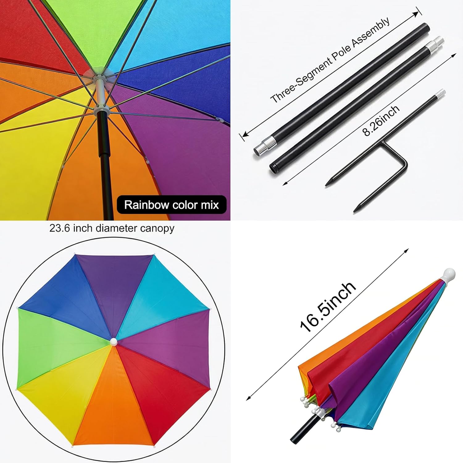 3 Pack Upgraded Plant Umbrellas for Outdoor Plants, 26" Larger Garden Plant Umbrella Shade with Adjustable Angle, 43.4" Higher Sun Shade for Plants, Potted Plant, Garden Beds