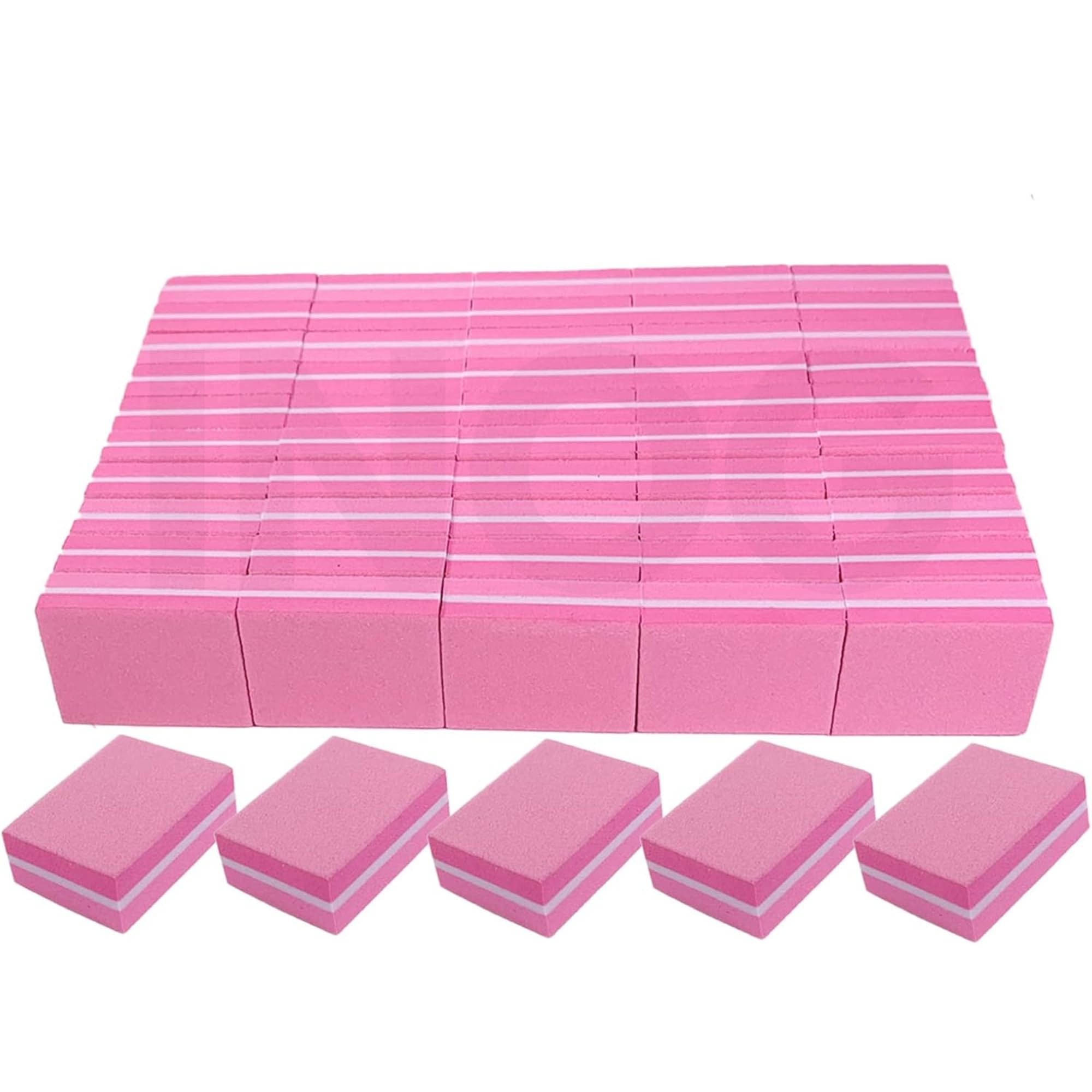 INOG Nail Buffers (50 Pack), Mini Buffer Block Nail File for Acrylic Nails and Natural Nails, 100/180 Grit Nail Buffer Block Bulk Buffing Blocks for Nail Buff Professional Manicure File Blocks Set-image-39