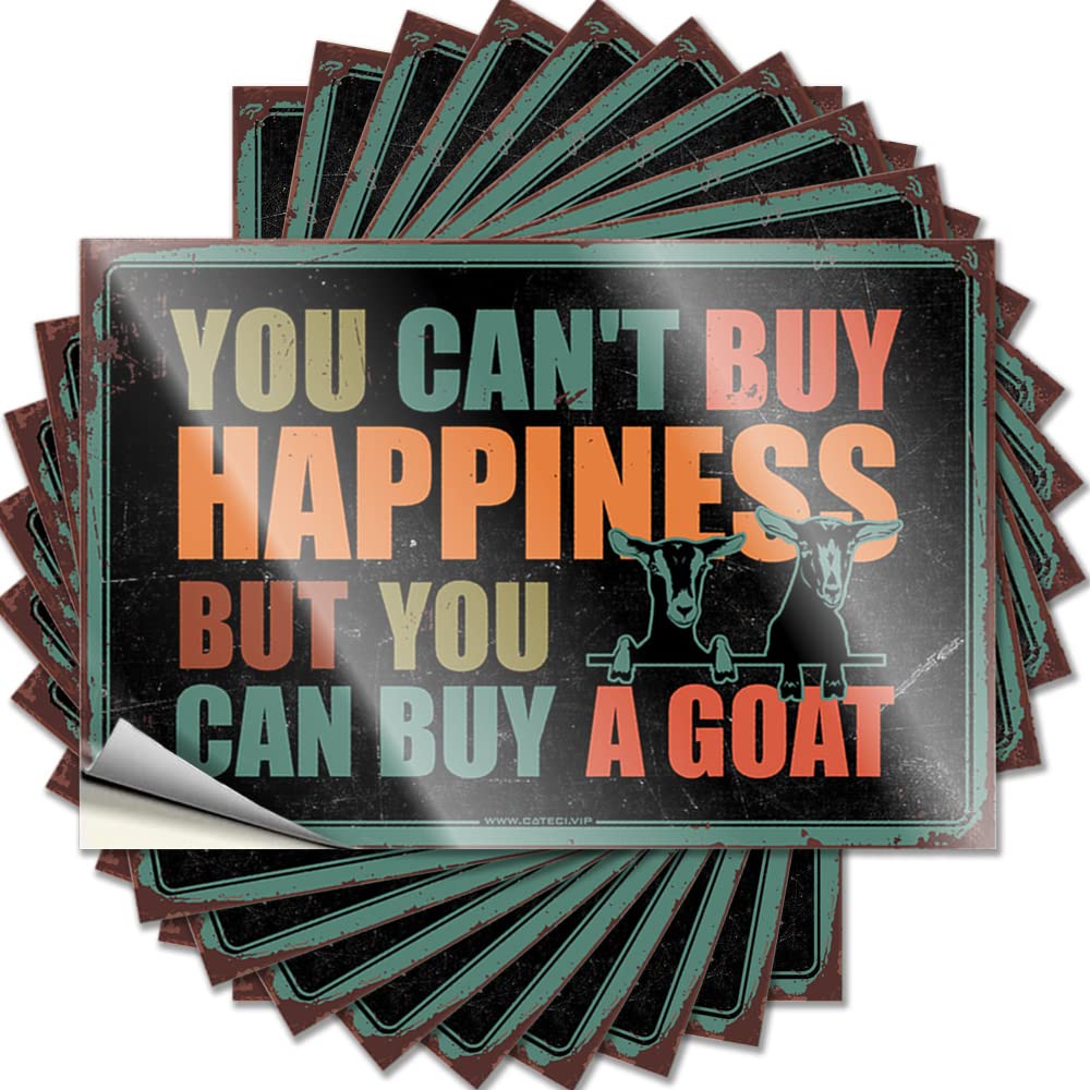 Decals Mens Room Decor Narrow Happy Bumper You Can't Buy Happiness But You Can Buy A Goat - Scratch Resistant Stickers(12X18CM)