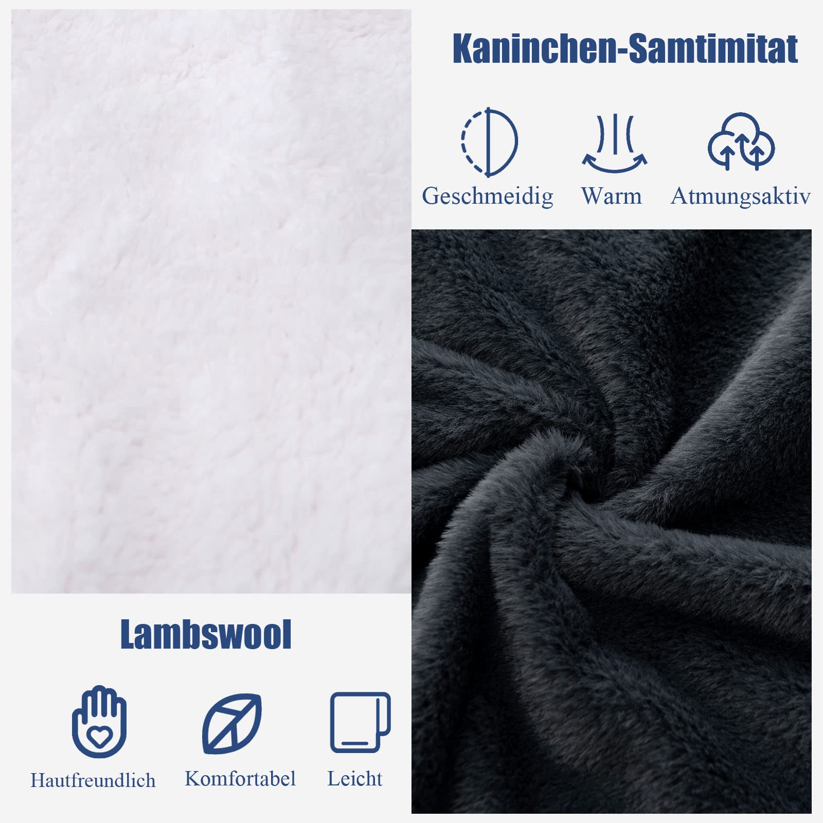 GOPLUS Elektrische deken met automatische uitschakeling, dekbed, warmtedeken met 4 temperatuurniveaus, 8-uurtimer, wasbare knuffeldeken met oververhittingsbeveiliging (blauw, 200 x 150 cm