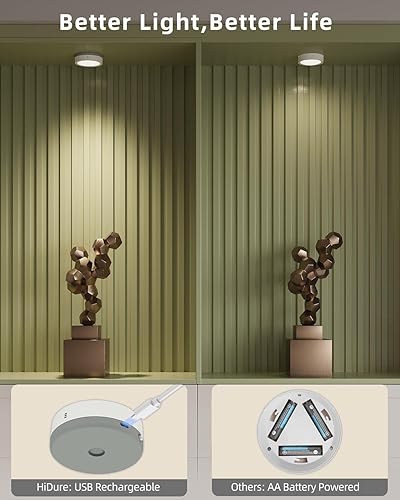 Miniatura 4 de Luces de disco recargables con control remoto, 1600 mAh alimentadas por batería, luces LED adhesivas para armario, luz magnética de grifo, pantalla