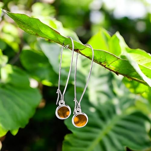 Miniatura 21 de Bottled Up Designs Handmade Long Drop Earrings, Sterling Silver, Eco Friendly, Recycled Vintage Bottles, Made in USA, Birthday Gifts, Mothers Day