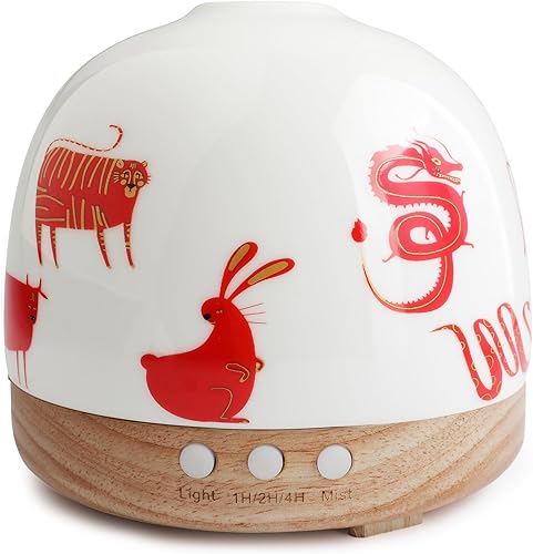 Miniatura 7 de Difusor de cerámica esencial de lujo difusor redondo aroma 10.1 fl oz luz nocturna cautivadora exquisita porcelana azul y blanca modelado elegancia