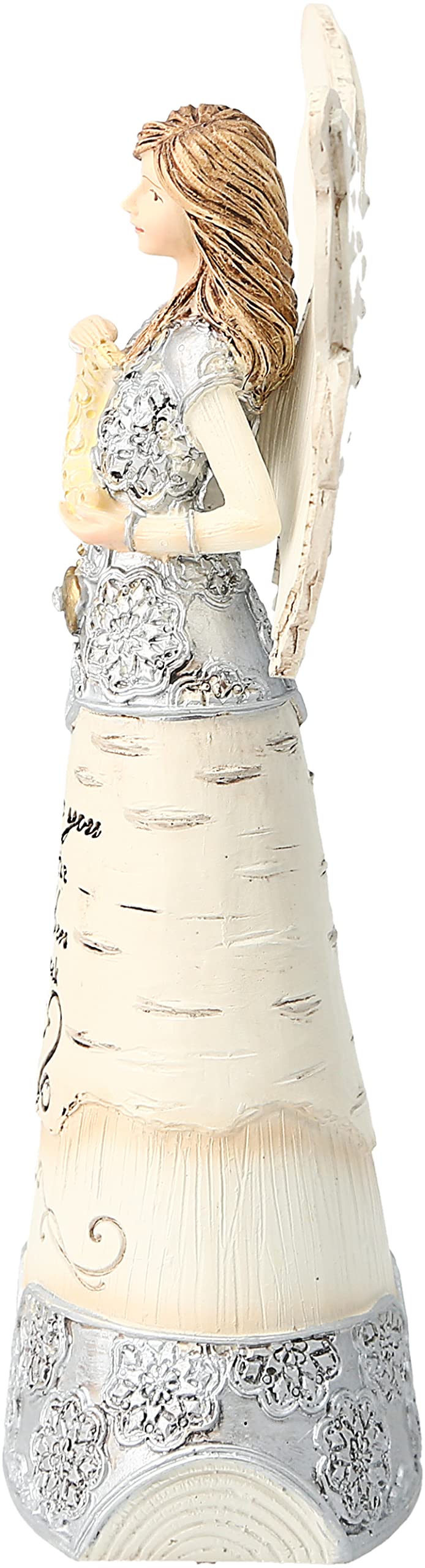 Statuette ENESCO "You Are An Angel" – Ange Et Lune – Résine Blanche – Neuve