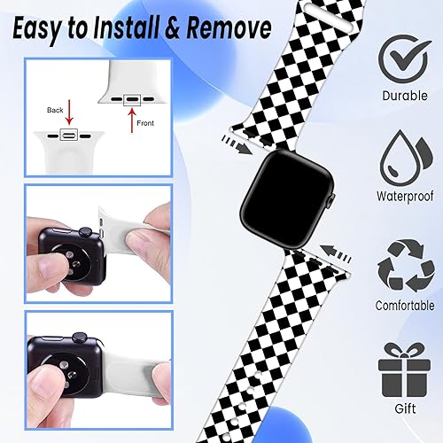 Miniatura 4 de Bonitas correas de reloj compatibles con Apple Watch de 1.496 pulgadas, 1.575 pulgadas, 1.614 pulgadas, 1.654 pulgadas, 1.732 pulgadas, 1.772