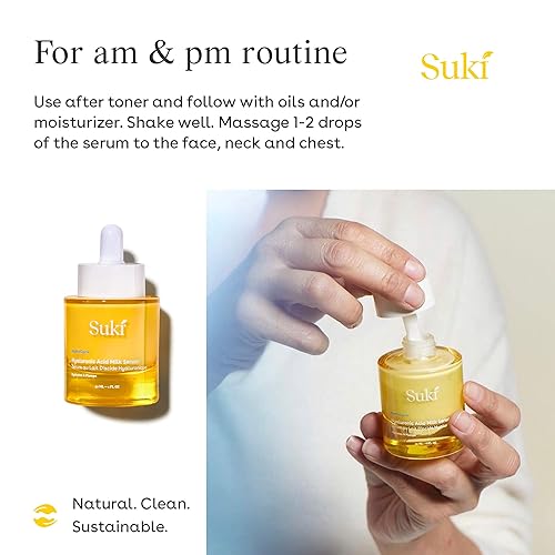 Miniatura 5 de Suki Suero de leche de ácido hialurónico, suero facial antienvejecimiento que mejora la textura de la piel e hidrata la piel, 1 onza líquida