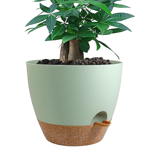 12 inch Large Self Watering Pots, Plastic Planters with 60oZ